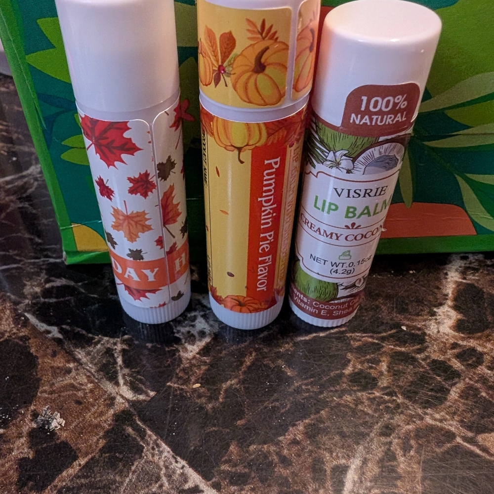 Visrie Lip Balm Set - Creamy Coconut Pumpkin Pie